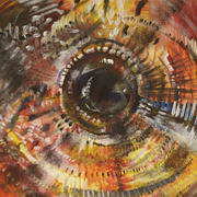 Irish Art. Capture, acrylic on card, 20 x 20 cms,artist Caitriona Sheedy, Clare Irish art. Capture, artist Caitriona Sheedy, Clare