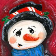 art, Christmas Night,Acrylics,14 x 10 ins,artist Eva-Marie Ason, Sweden and Dublin art, Christmas Night, artist Eva-Marie Ason, Sweden and Dublin