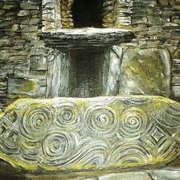 Irish Art. Newgrange, Acrylic on canvas block, 30 x 30cm,artist Pauline McCarville, Dublin Irish art. Newgrange, artist Pauline McCarville, Dublin