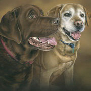 Kia and Holly's Portrait, Acrylic Kia and Holly's Portrait, Acrylic