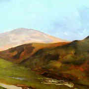 Irish Art. Hills of Connemara - West of Ireland, Acrylic and Oils on canvas board, 53 X 40 cms,artist Roberto Edmanson-Harrison, Galway and France Irish art. Hills Of Connemara West Of Ireland, artist Roberto Edmanson-Harrison, Galway and France