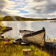 Lone Boat on Lough Conn Lone Boat on Lough Conn