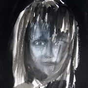 I'll Never Forget You, Ink, black charcoal, white charcoal and gouache on paper, 50x40cms by Leo de Freyne