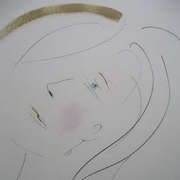 Woman (April 2011), Pencils and acrylic on paper, 50x40cms by Leo de Freyne