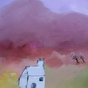 Morning, Chalk-pastel, gouache and collage on paper by Leo de Freyne