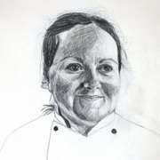 Marie (Portrait study), pencil on paper, 45 x 64cm by Markus Davies