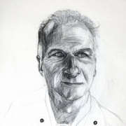 Stephen (Portrait study), pencil on paper, 45 x 64cm by Markus Davies