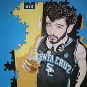 Jigsaw, Mixed Materials on Stretched Canvas, 24  X 32 by Muiriosa Murphy