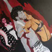 We Are Our Own Gods, Mixed Materials on Stretched Canvas, 32 x 24 ins by Muiriosa Murphy